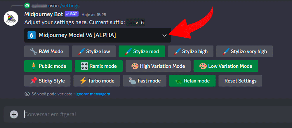 EPIC - MidJourney settings