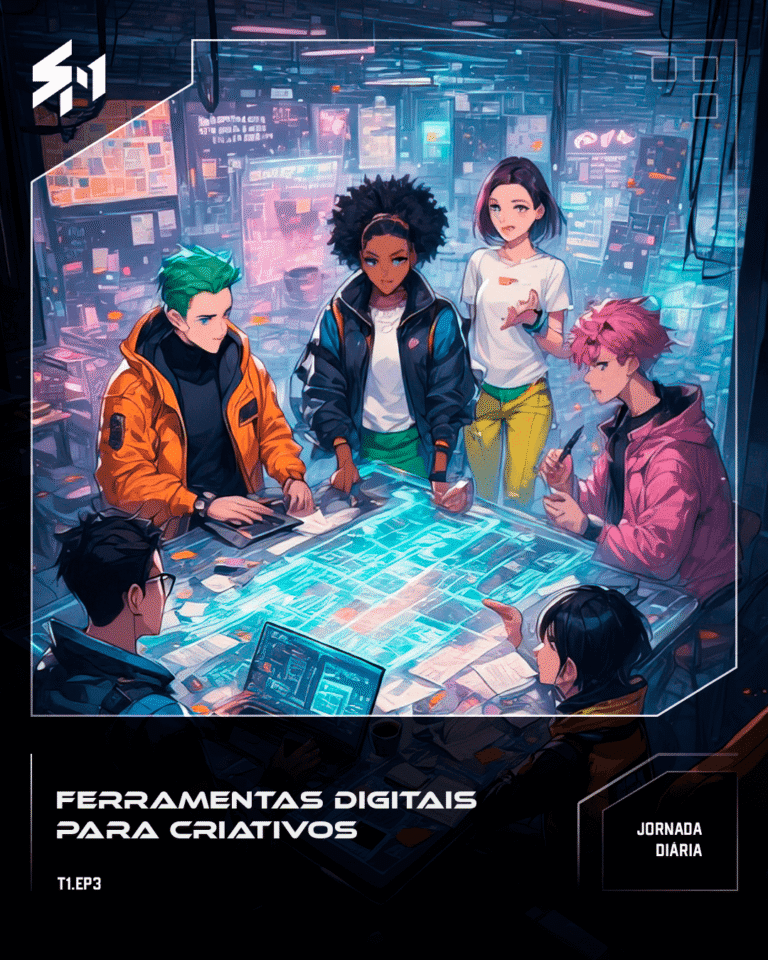 Uma equipe em uma reunião de brainstorming