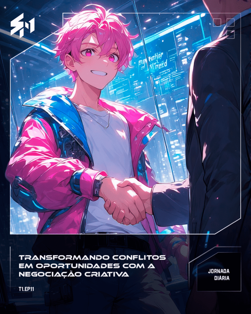 Alex apertando a mão de um investidor